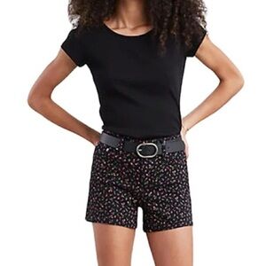 Levi’s Black Floral Mid Length Short